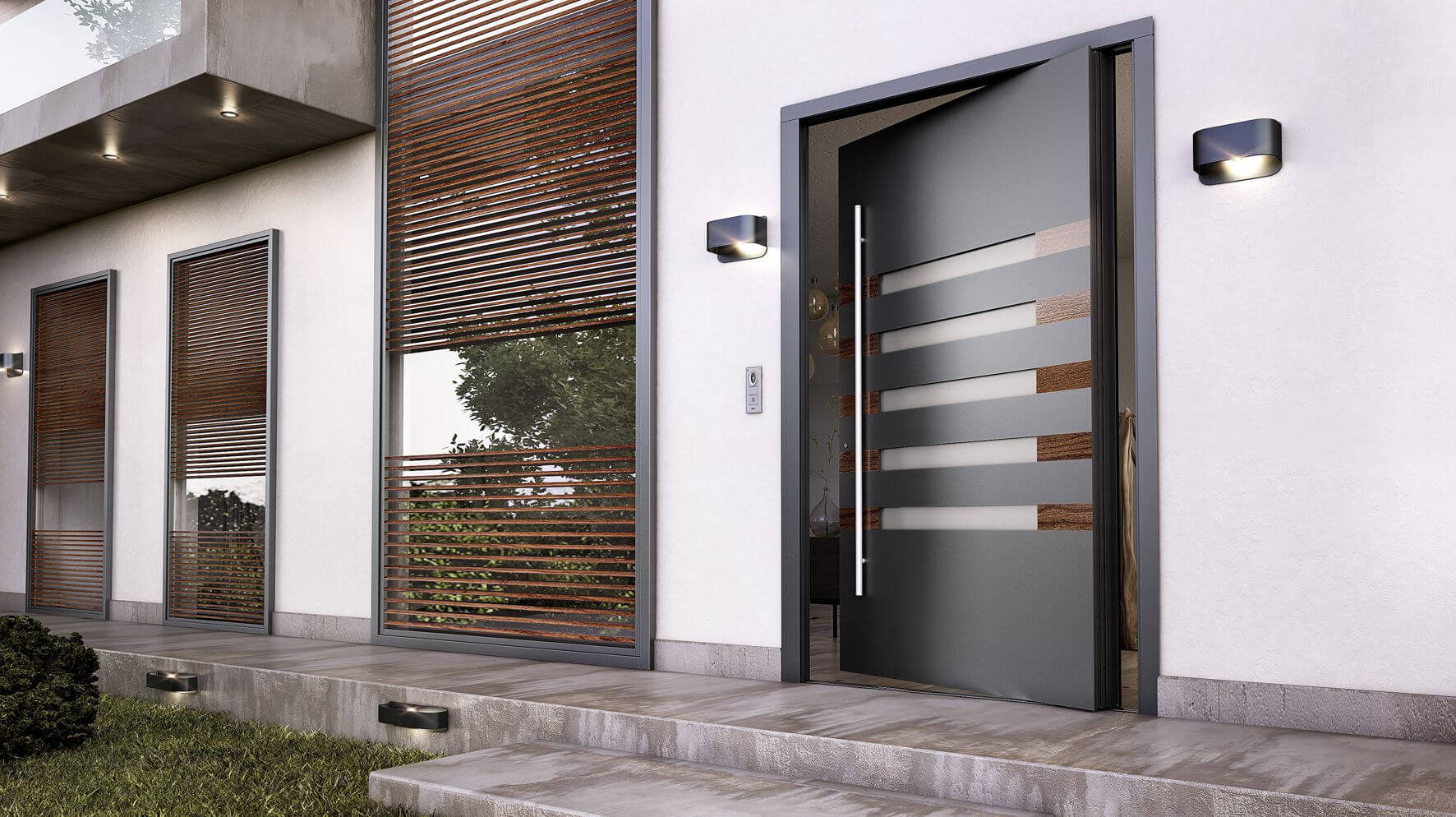 Aluminium entrance doors Sutton